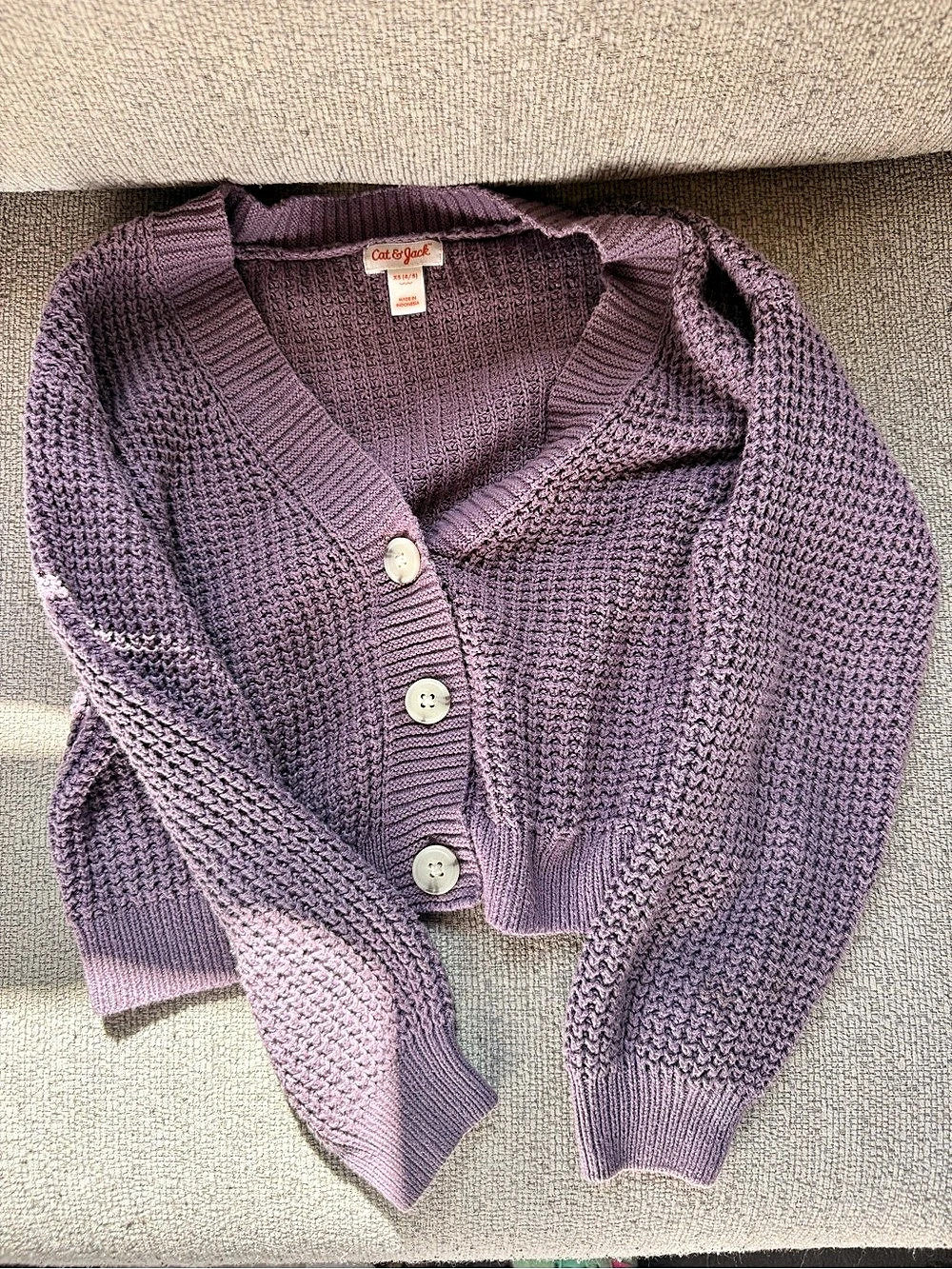Cat & Jack Purple Cardigan Size XS (4/5) Like New